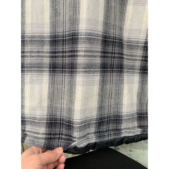 National Outfitters Mens XXL Shirt/Jacket Gray Plaid Cotton Button Down Pocket - Picture 5 of 7
